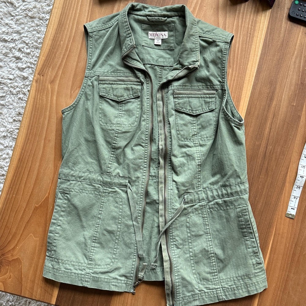 Merona Olive Green Utility Vest